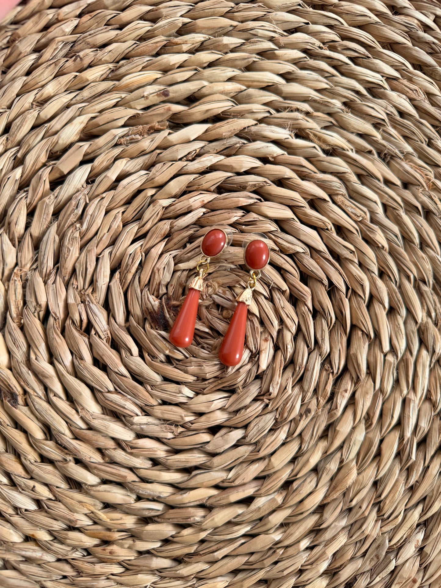 Pendiente lágrima Teja pequeño