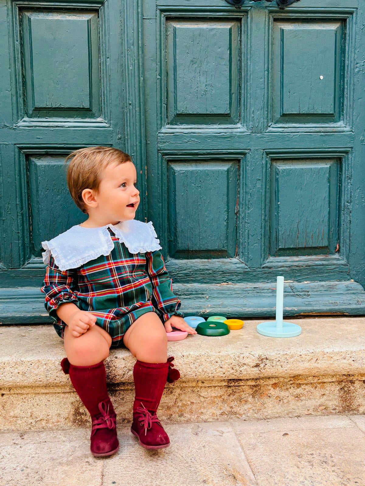 Pelele Cuadro escocés verde