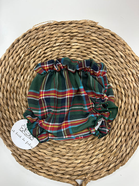 Cubre pañal  cuadro escocés