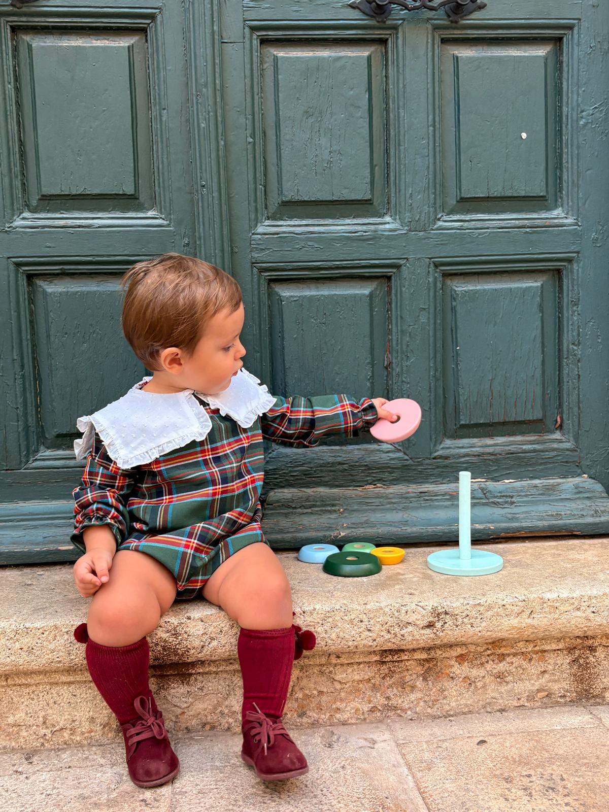 Pelele Cuadro escocés verde