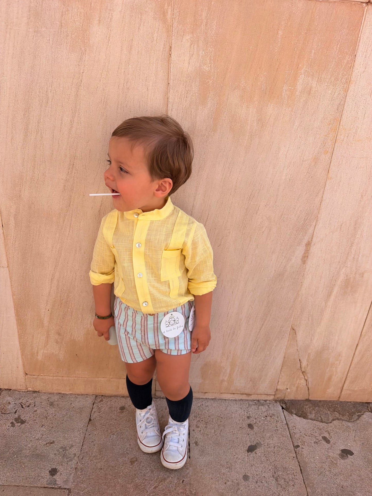 Camisa Cubana Amarilla