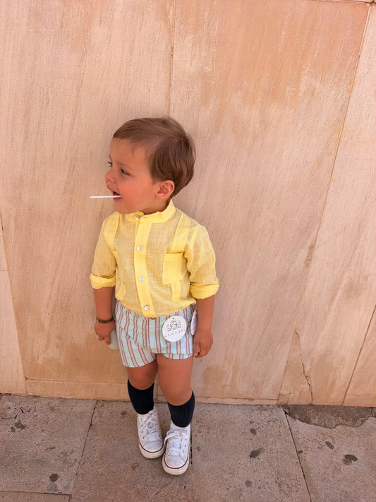 Camisa Cubana Amarilla