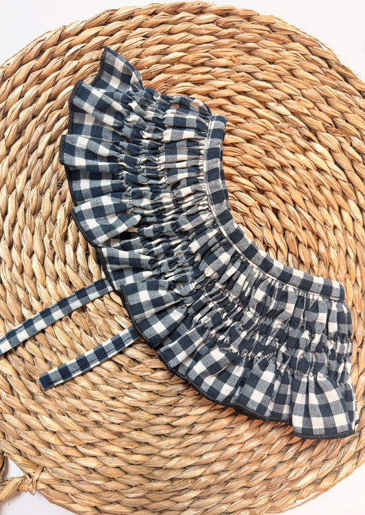 Maxi cuello Vichy crudo