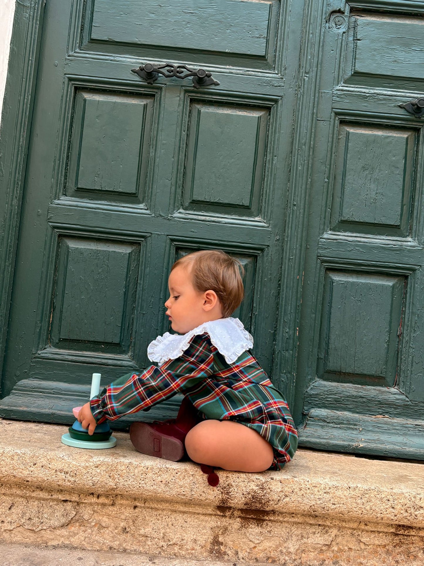 Pelele Cuadro escocés verde