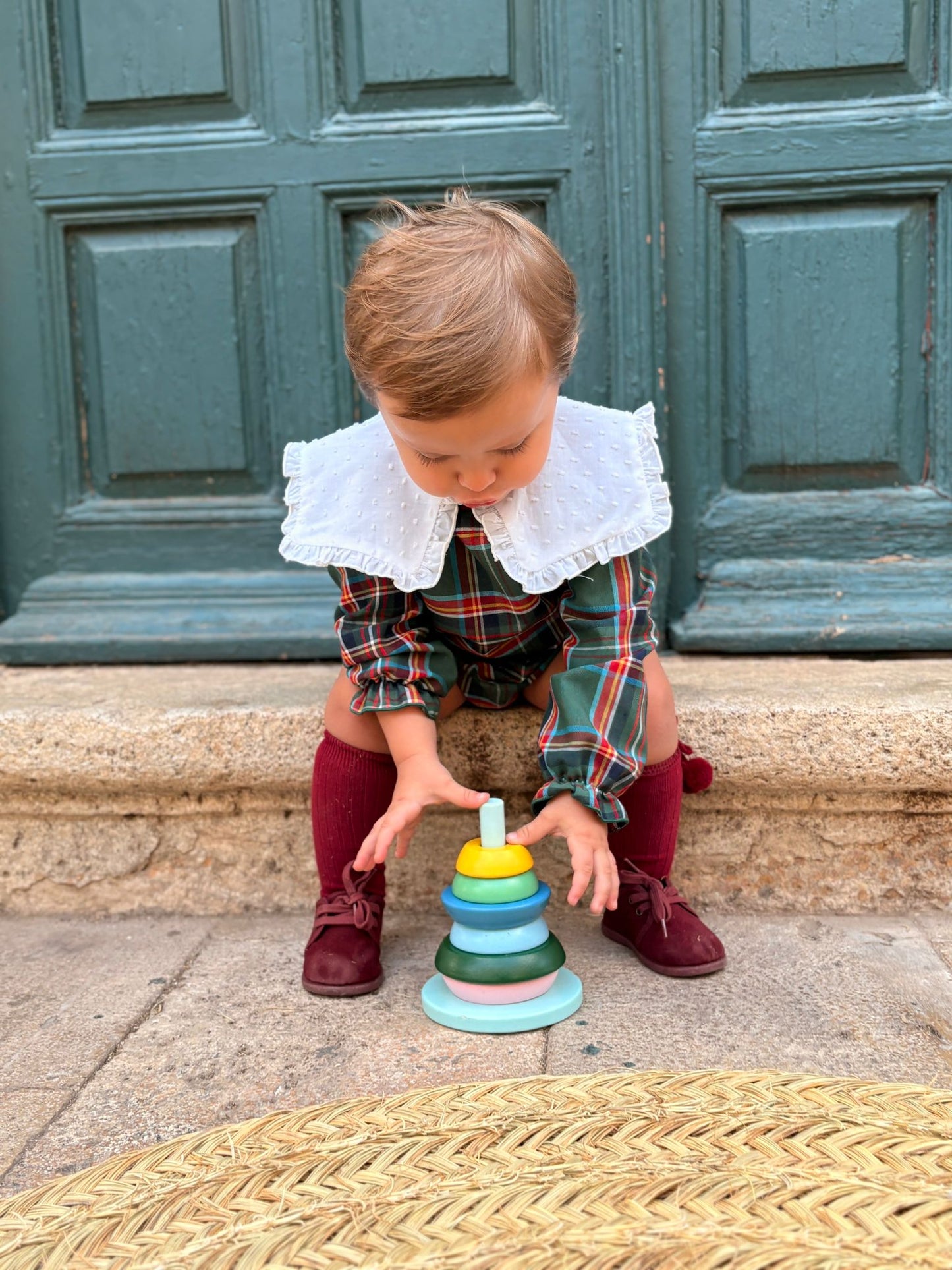 Pelele Cuadro escocés verde