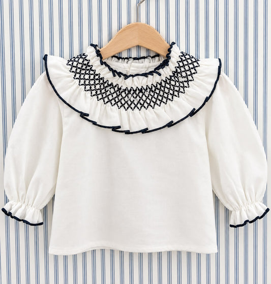 Camisa Nido de Abeja Marino